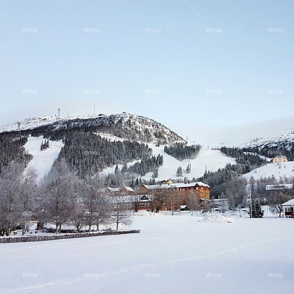 One day before the skislopes opens for the season.