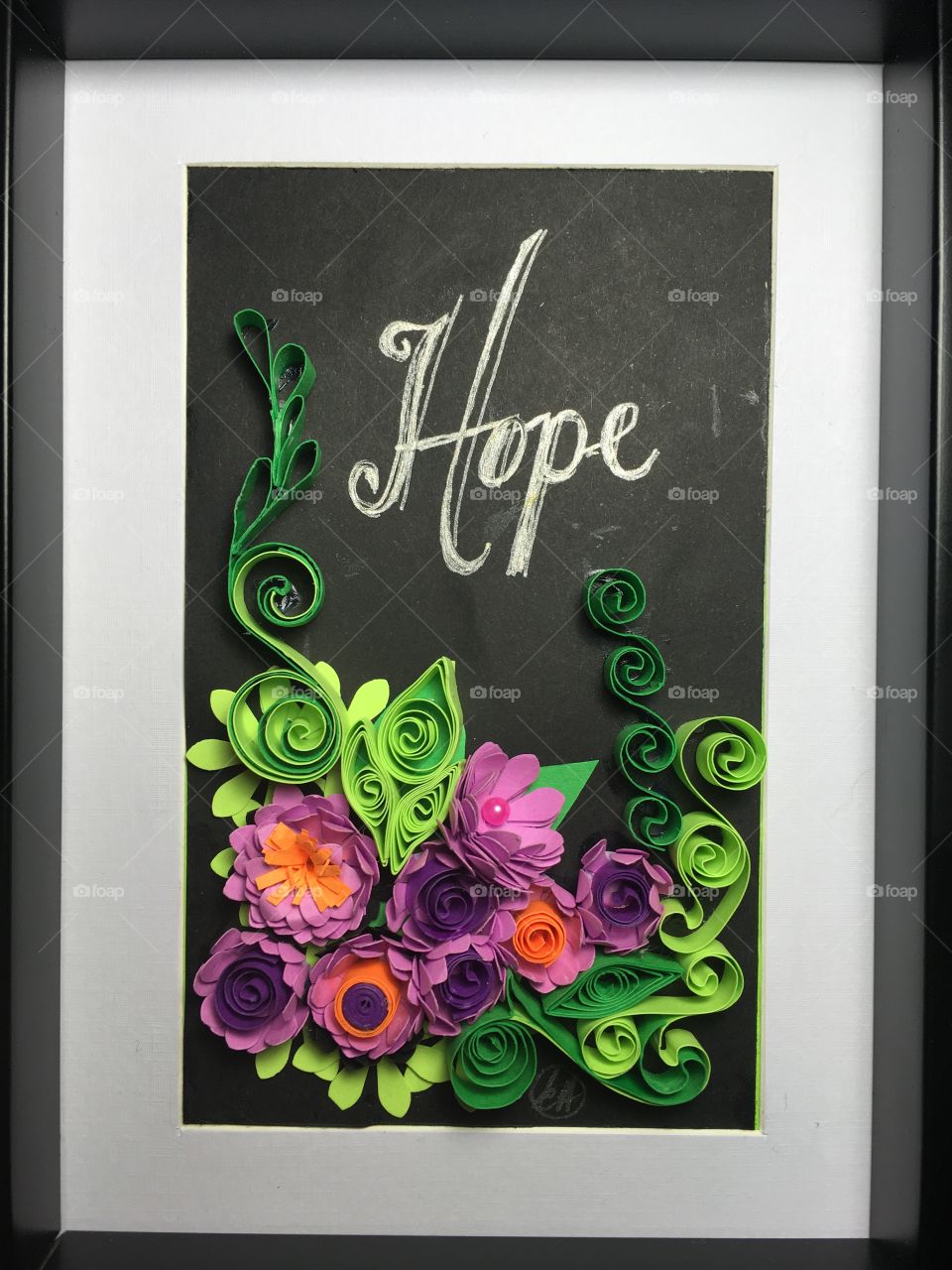 Handmade flower frame
