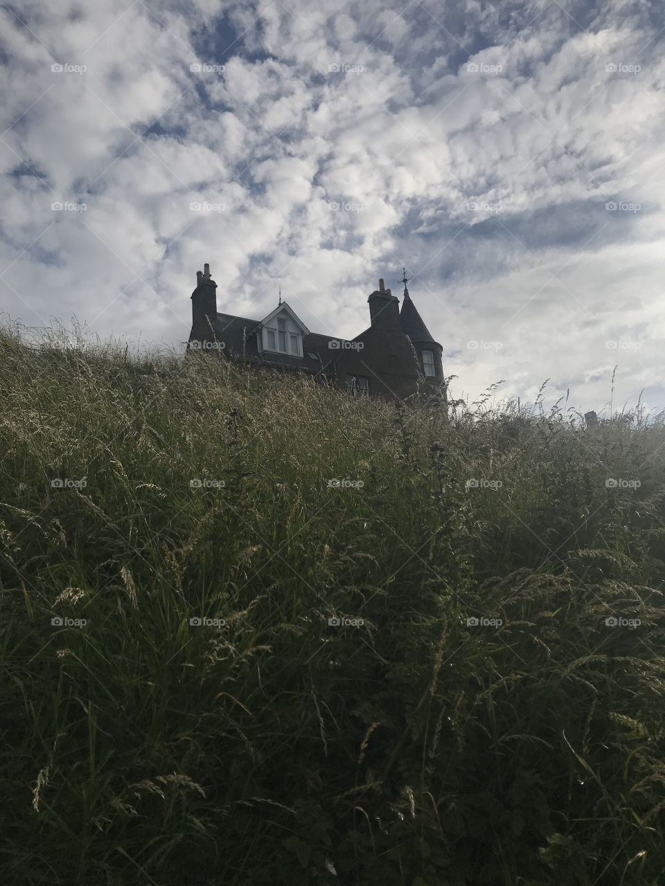 House on a hill in St. Andrews Scotland 