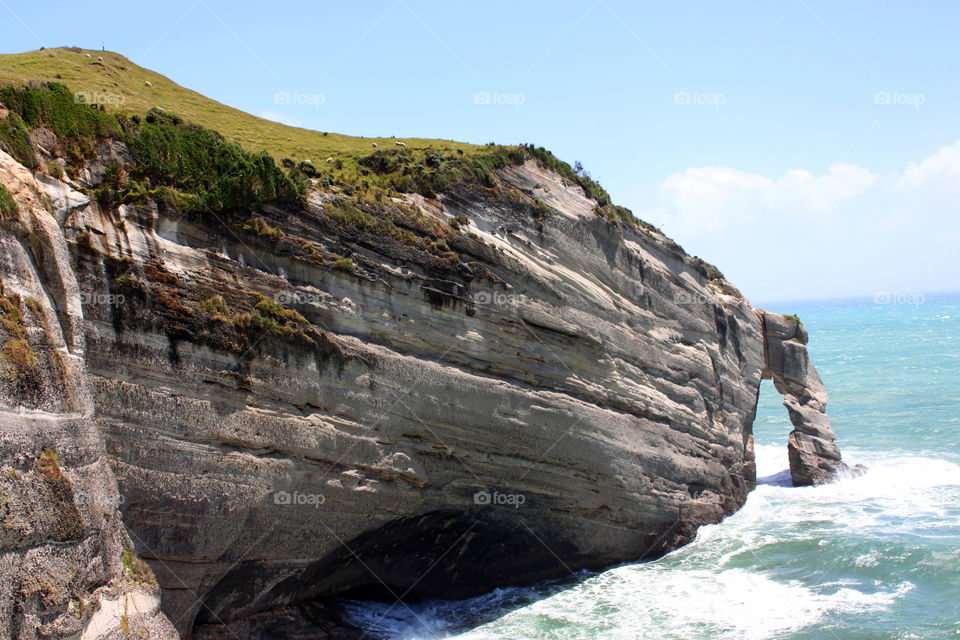 View of rocky cliff