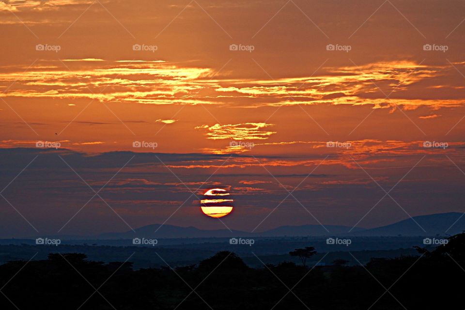 Sunrise on the Serengeti 