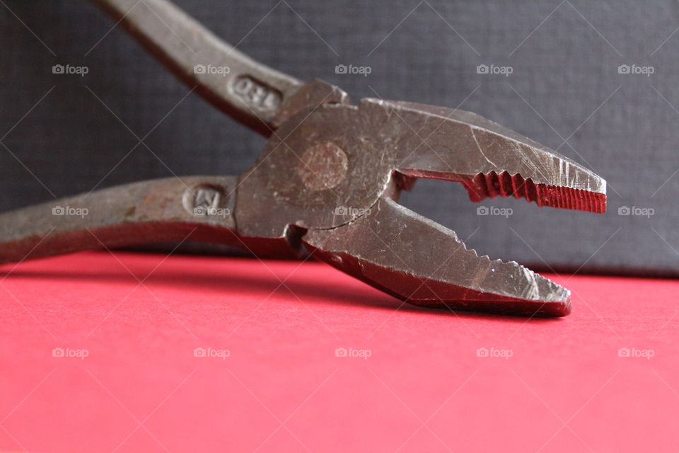 old rusted pliers