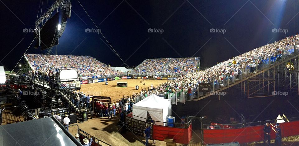 Outdoor bull riding