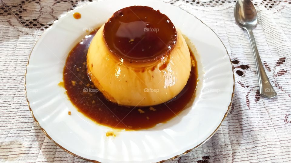 Al Rico flan de huevo, viva el flan 😍😍