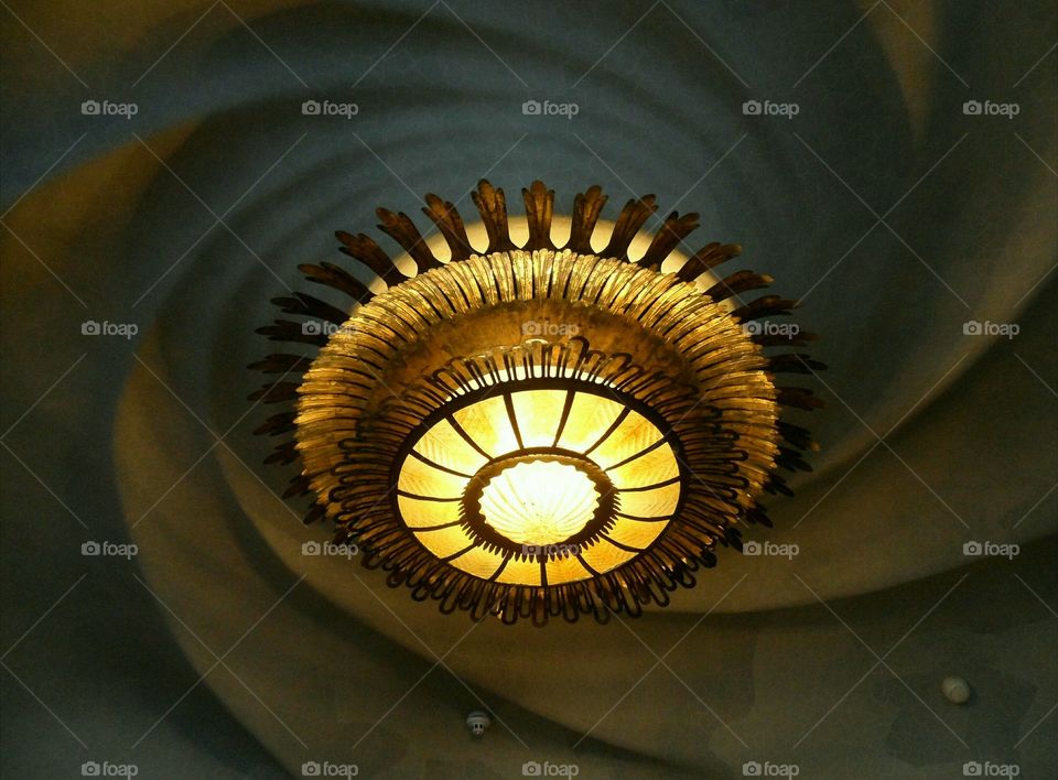 Ceiling Light at Casa Batllo, Barcelona, Spain