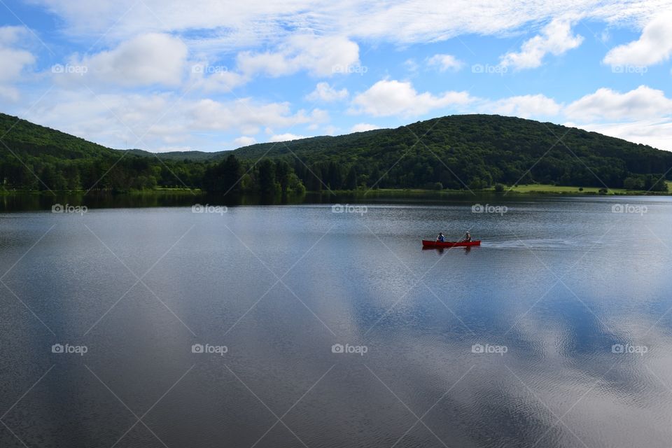 Canoeing on the lake