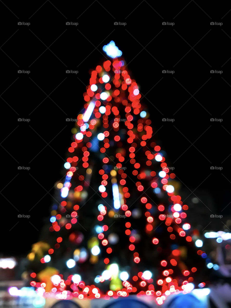 Christmas tree bokeh 