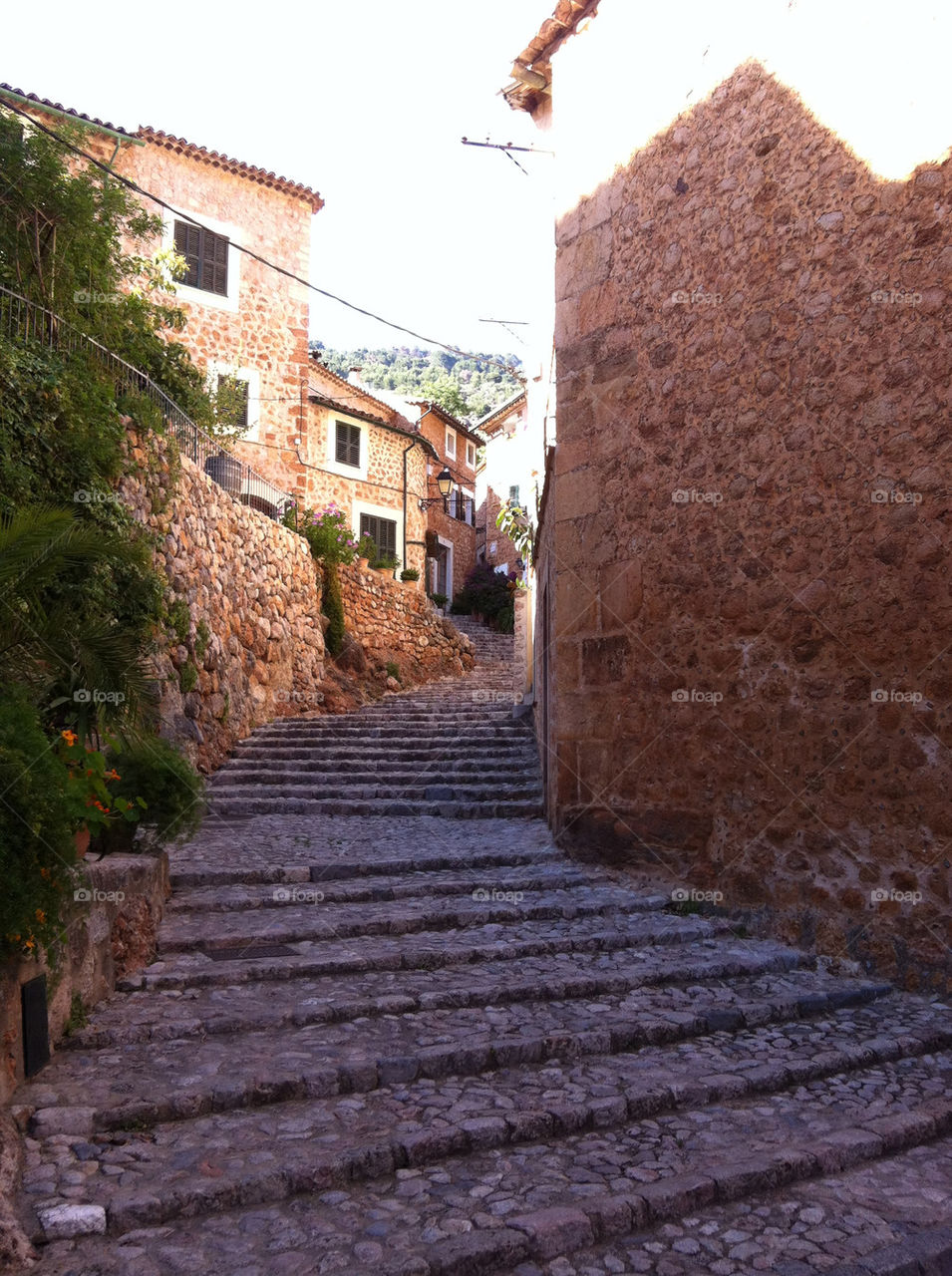 village stairs mallorca fornalutx by ronwald