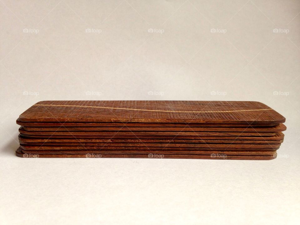 Stack of Handmade Walnut and Pine Wooden Bookmarks