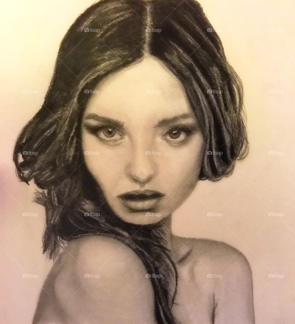 Drawing of a model 