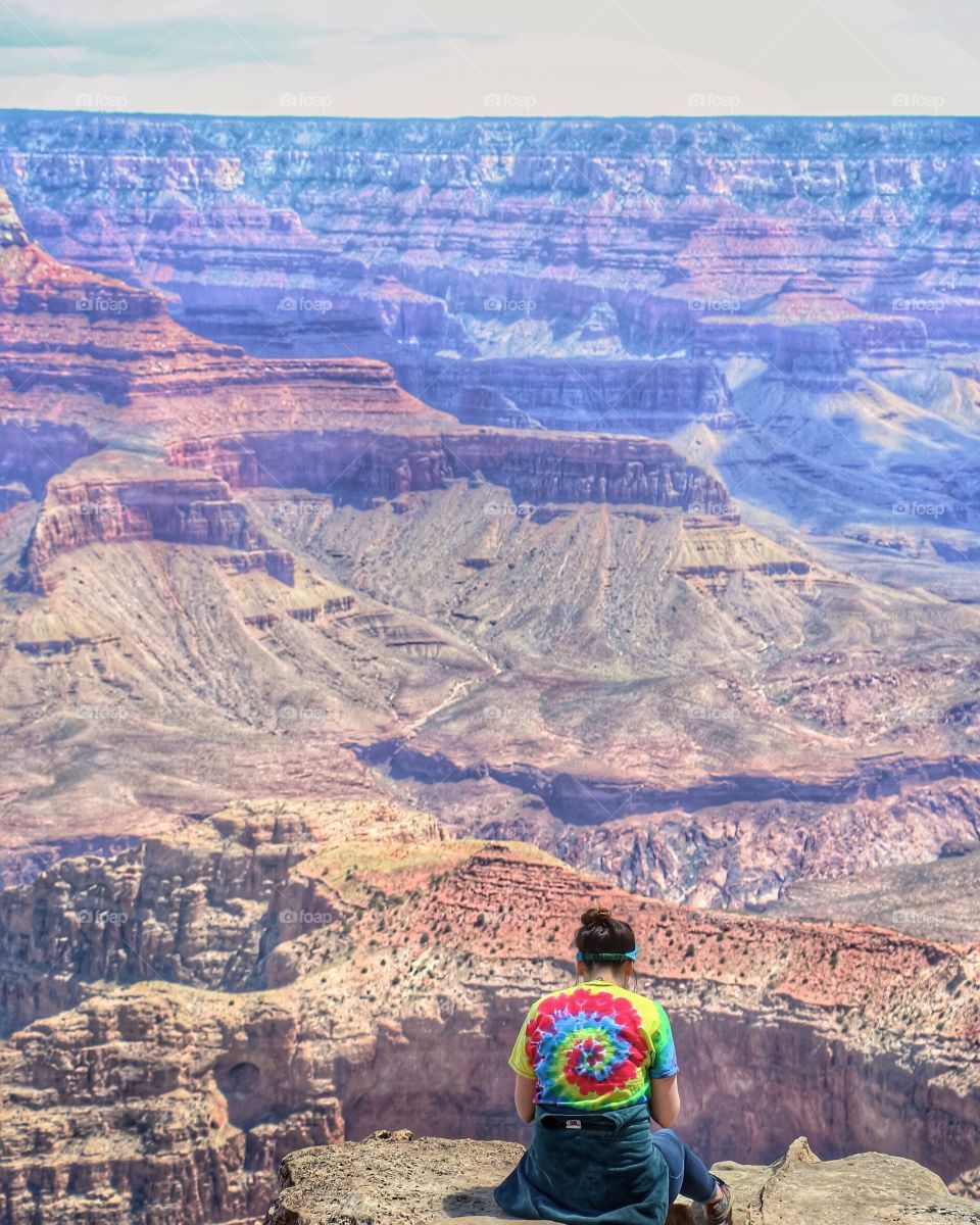 Tourist at the Grand Canyon