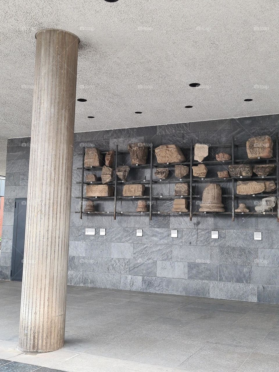 Here you can see chunks or pieces that either were take of or fell of the kölner Dom in Germany. I think that you can view this as street art right?