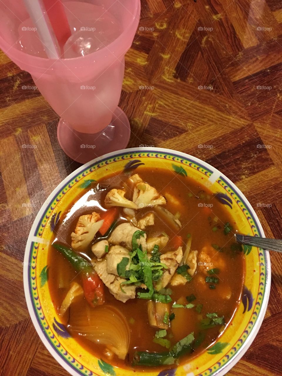 Tom Yum Soup and Fresh Lime Juice, Lankawi, Malaysia