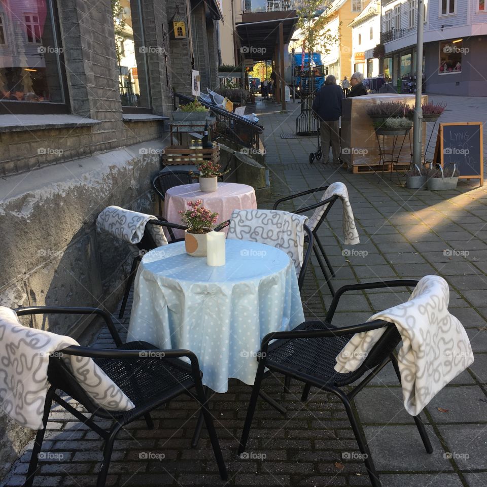 Outdoor street cafe