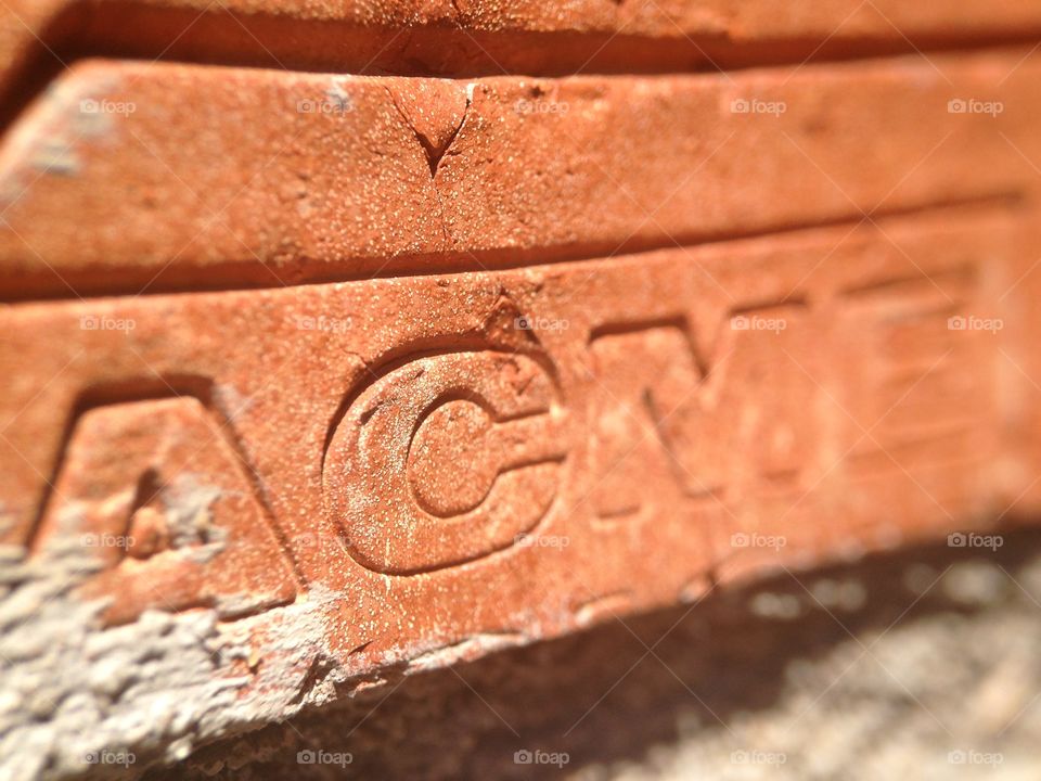 Part of a whole. Close up of a brick
