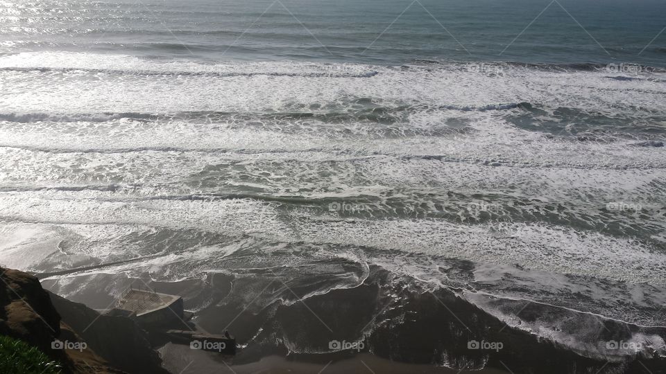 ocean at sunset. went to a beach in San Francisco