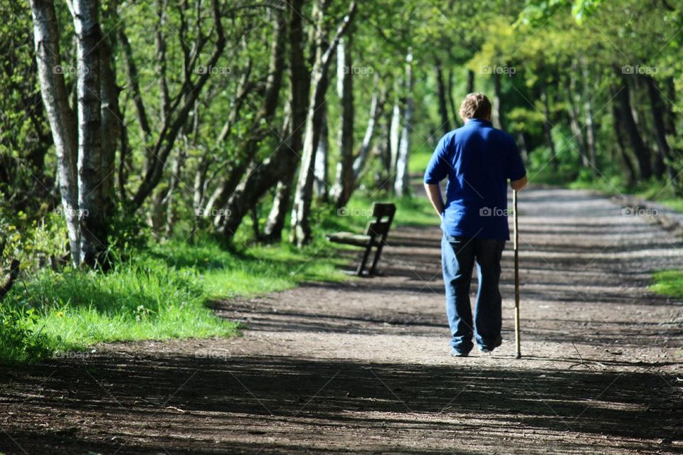A gentleman takes a stroll