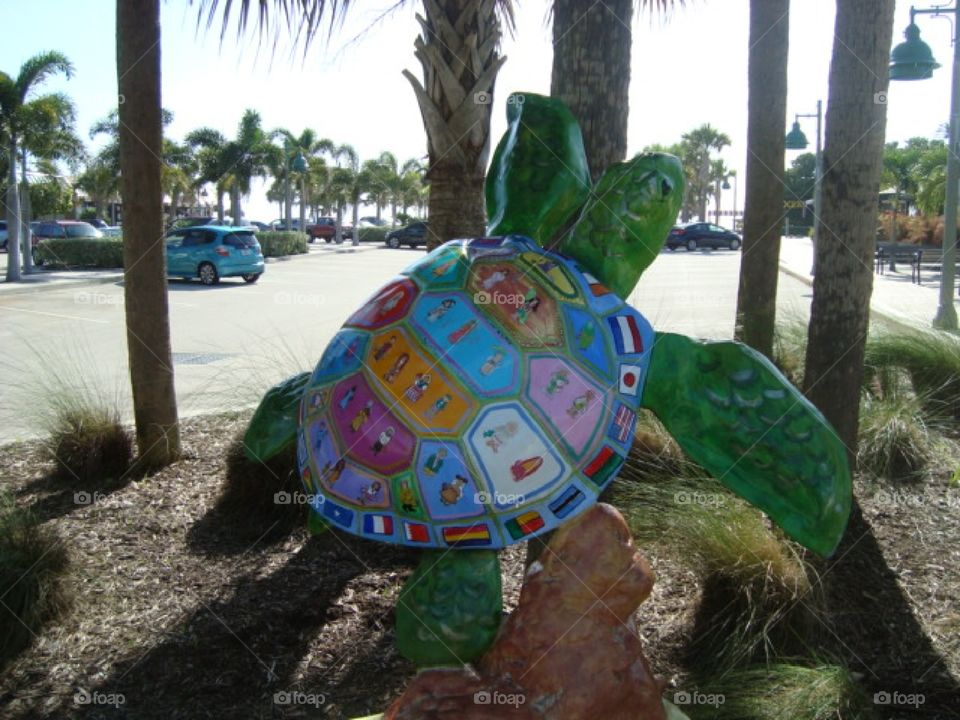 Art turtle at Clearwater Beach