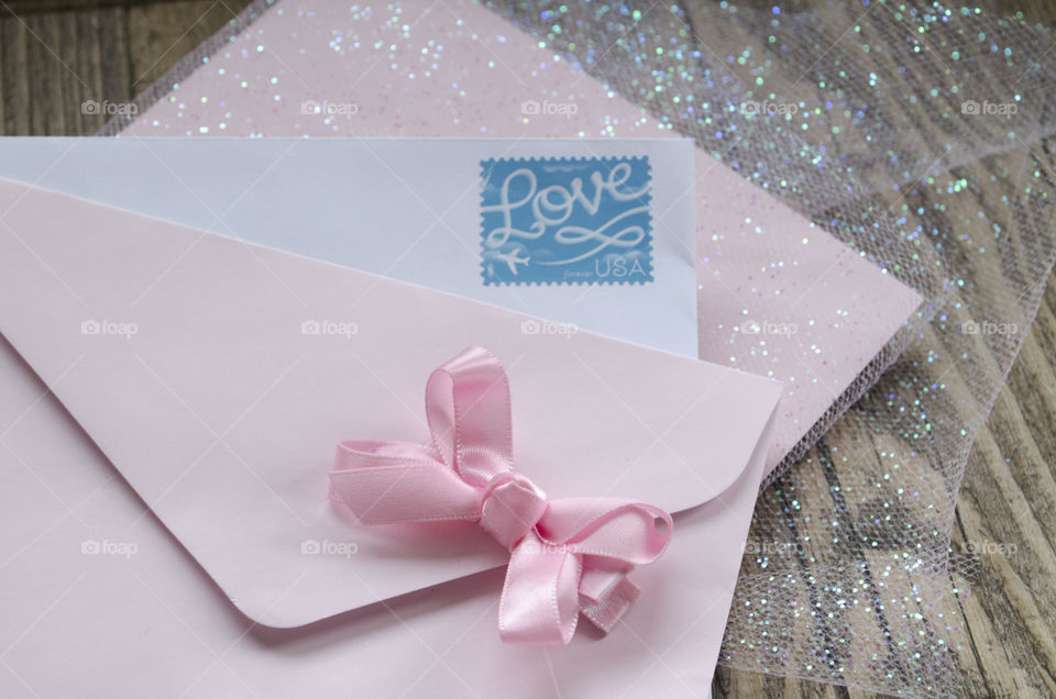 Pink Envelope and Bow