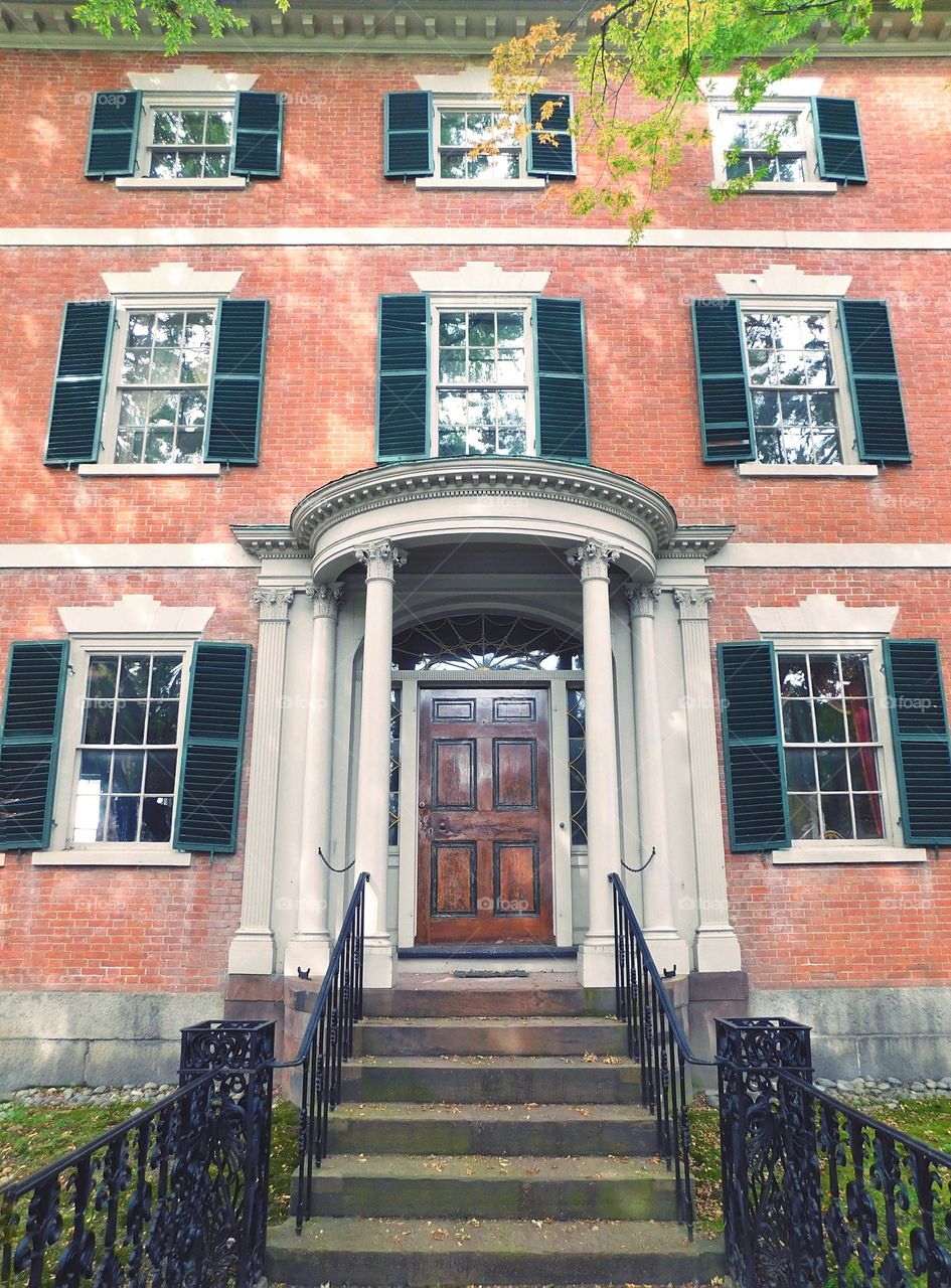 Old brick house in downtown Salem, MA 