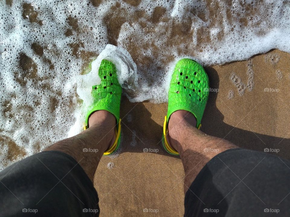 Walking in the beach