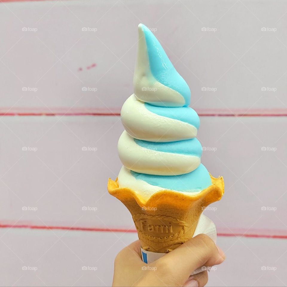 Two color ice cream