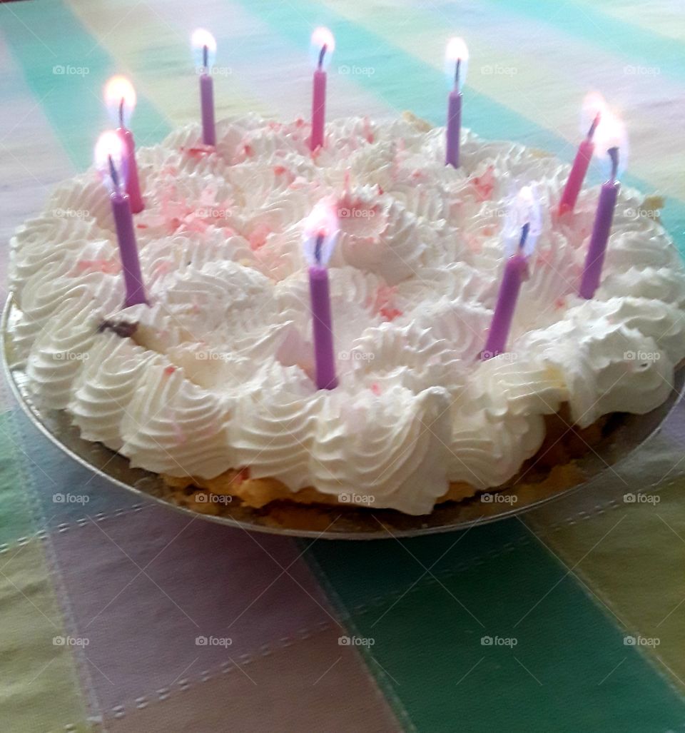 Birthday Candles On Pie