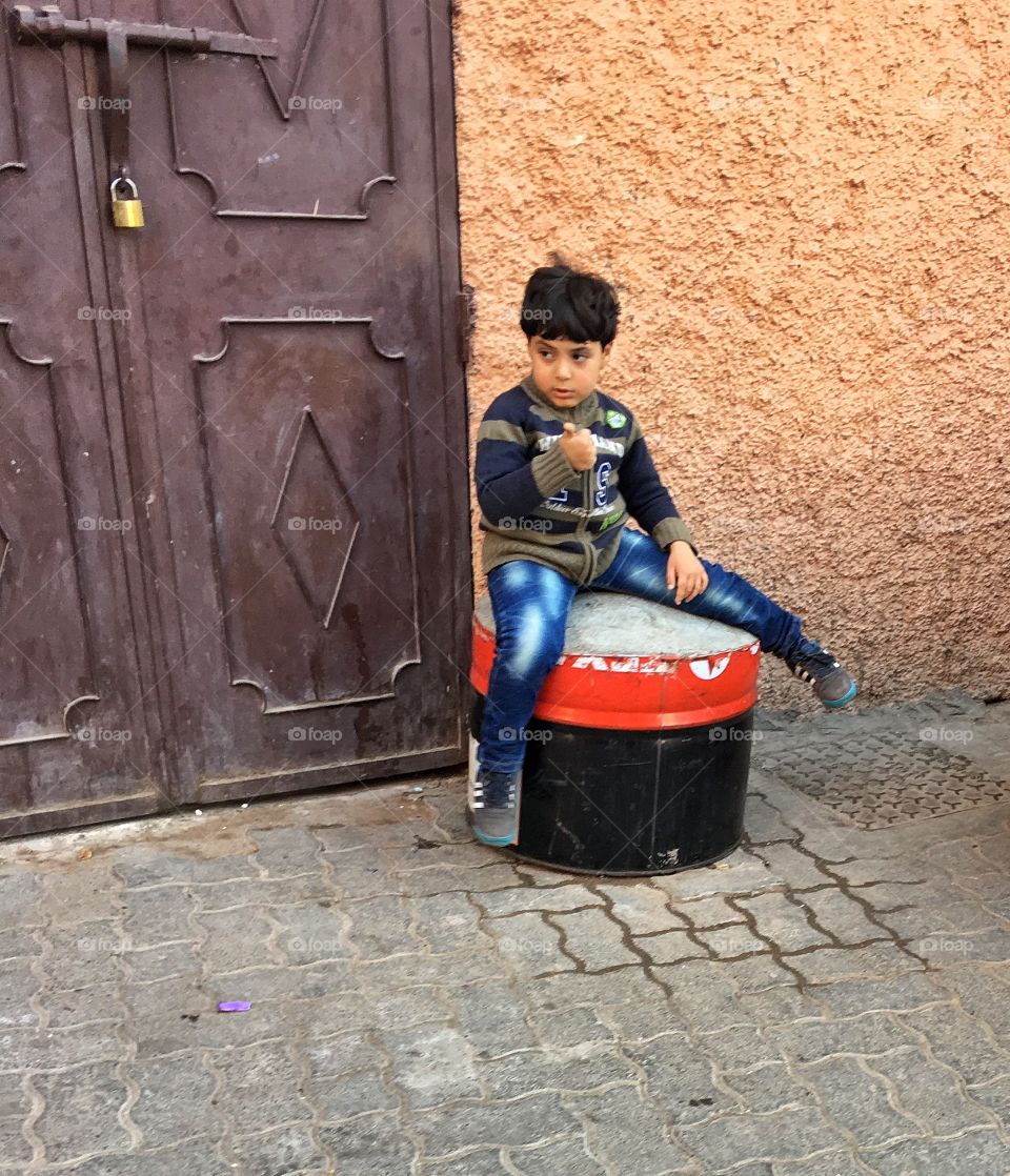 Child, People, Street, Family, One