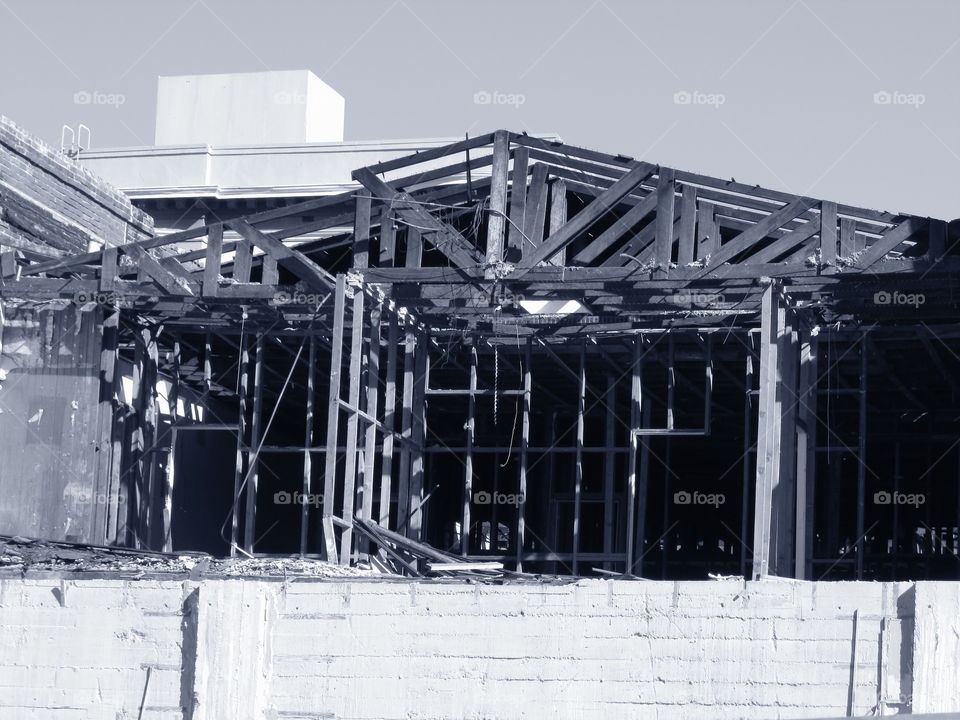 black and white architecture. old black-and-white architecture in downtown Sacramento