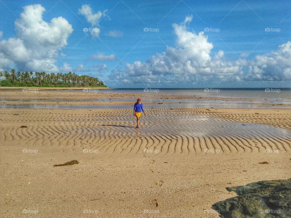 low tide in beach