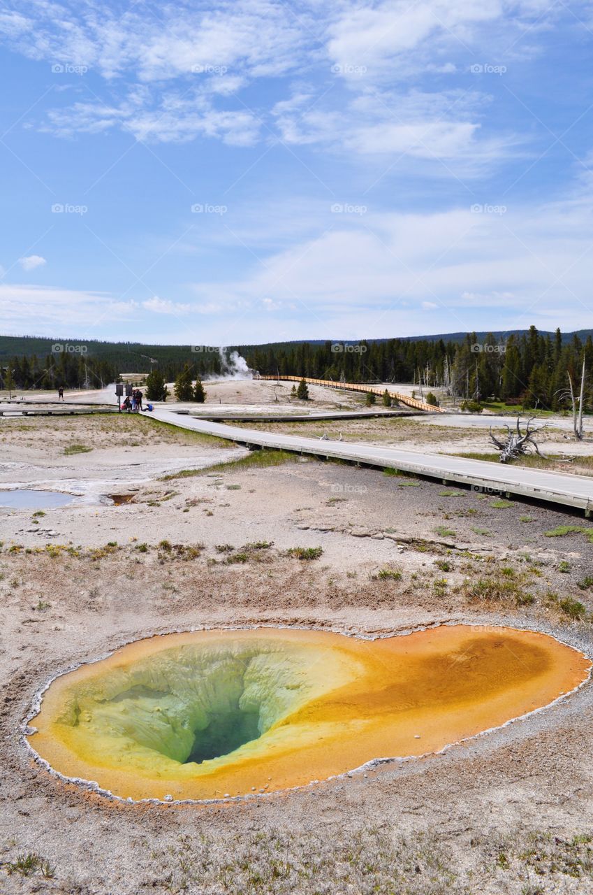 View of dry hot spring