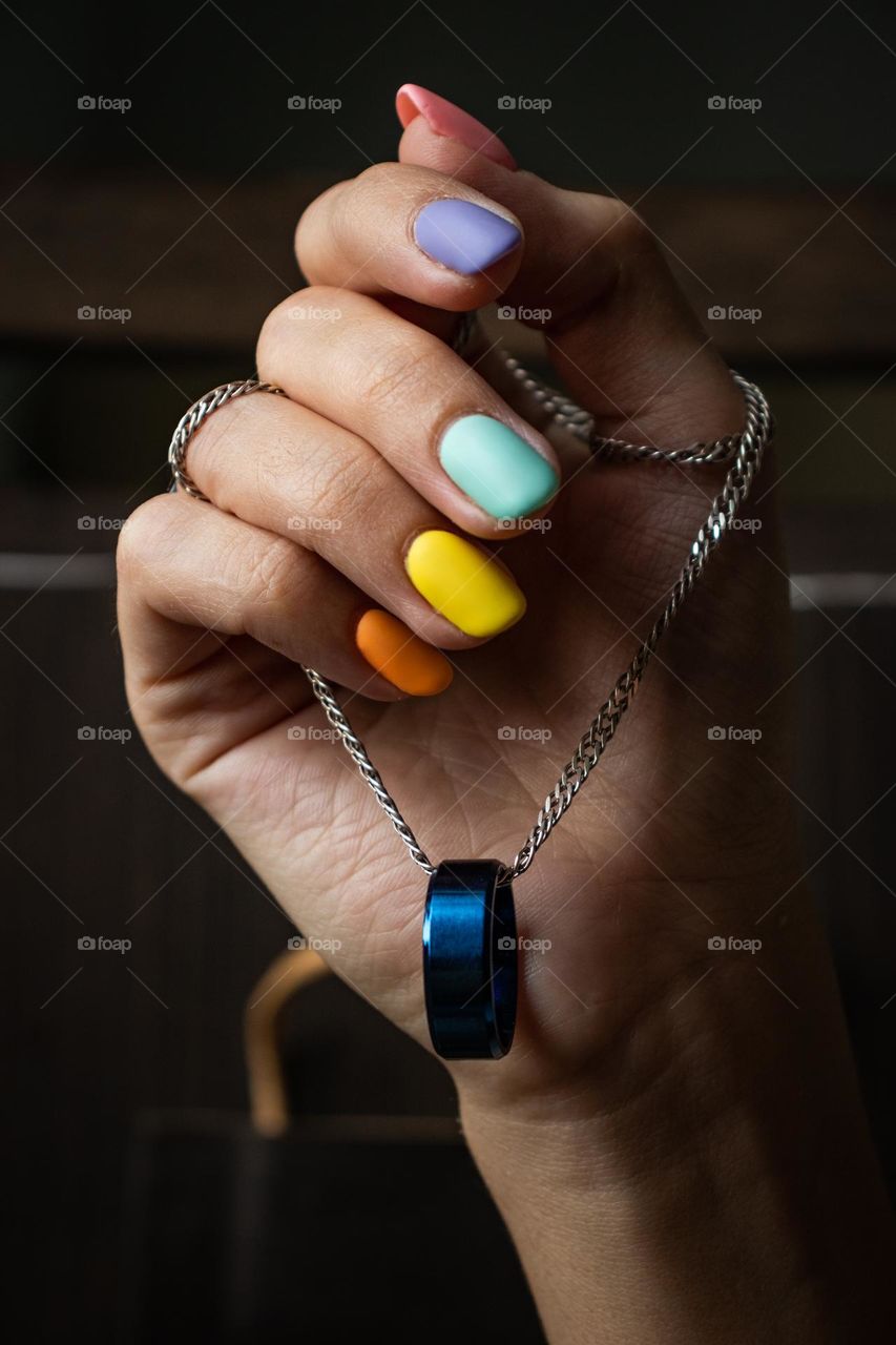 Colorful manicure 