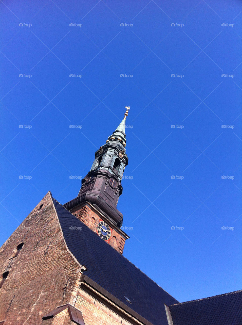 church building blue sky cph by theabergnielsen