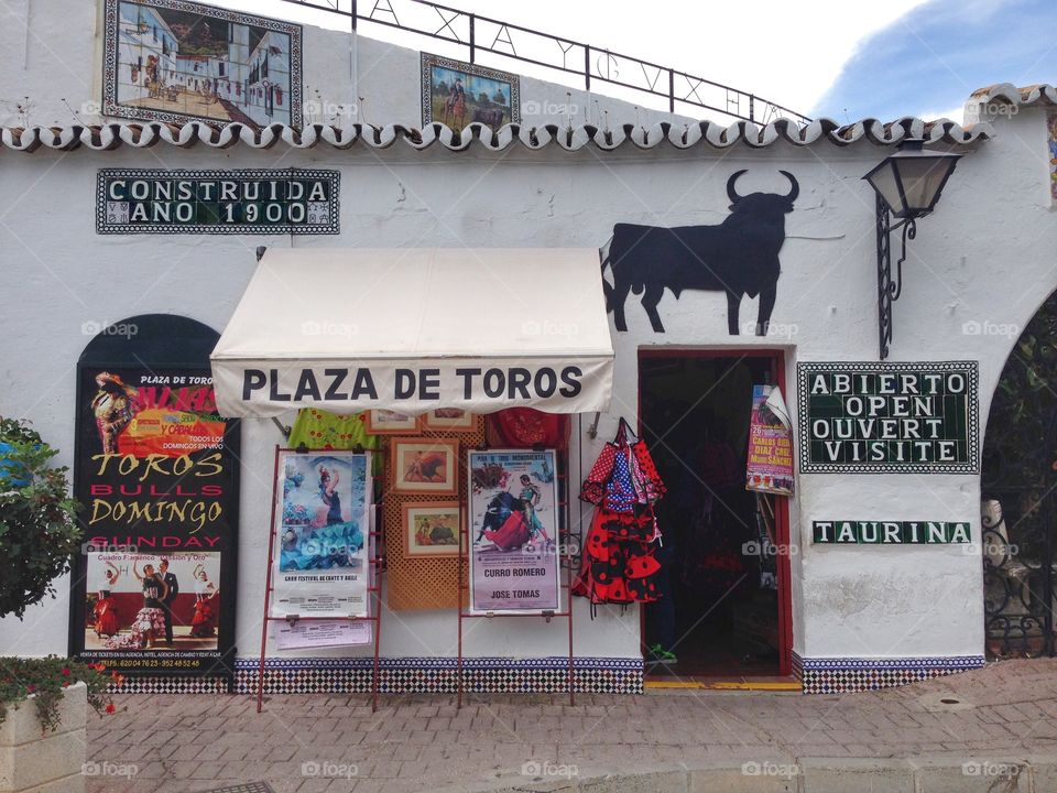 Plaza de Toros, bullring in Mijas town, Spain