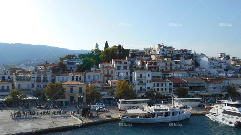 Skiathos island Greece. Greece, Skiathos island port
