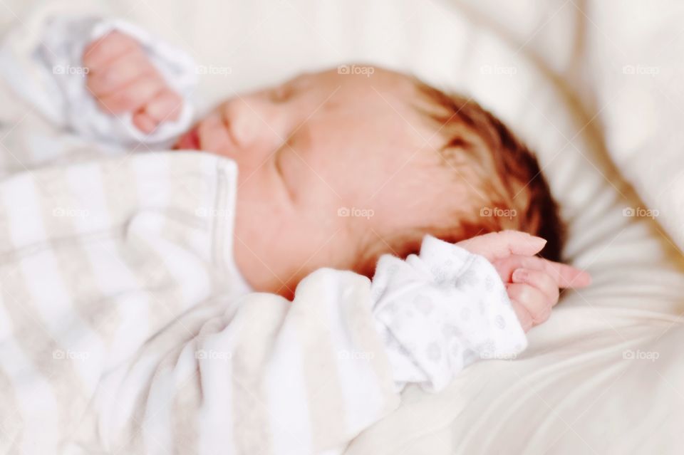 Close-up of newborn baby