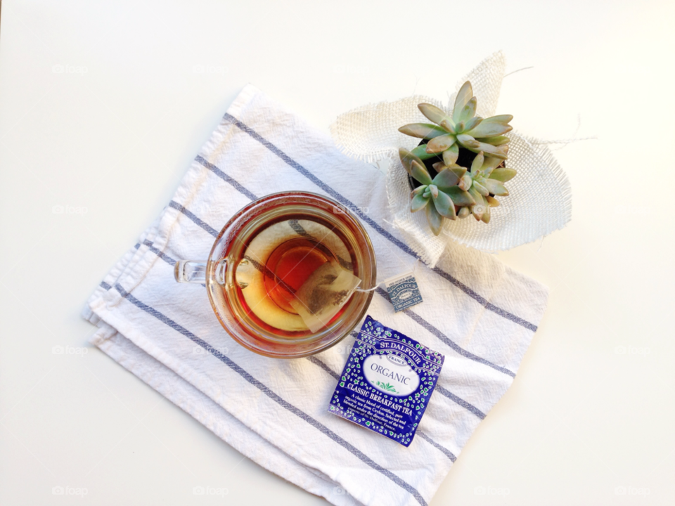 tea white table succulent tea towel by irinabond