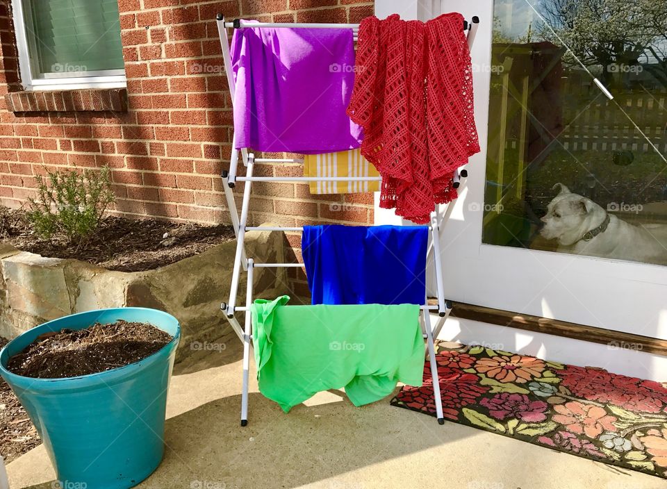 Laundry on Porch