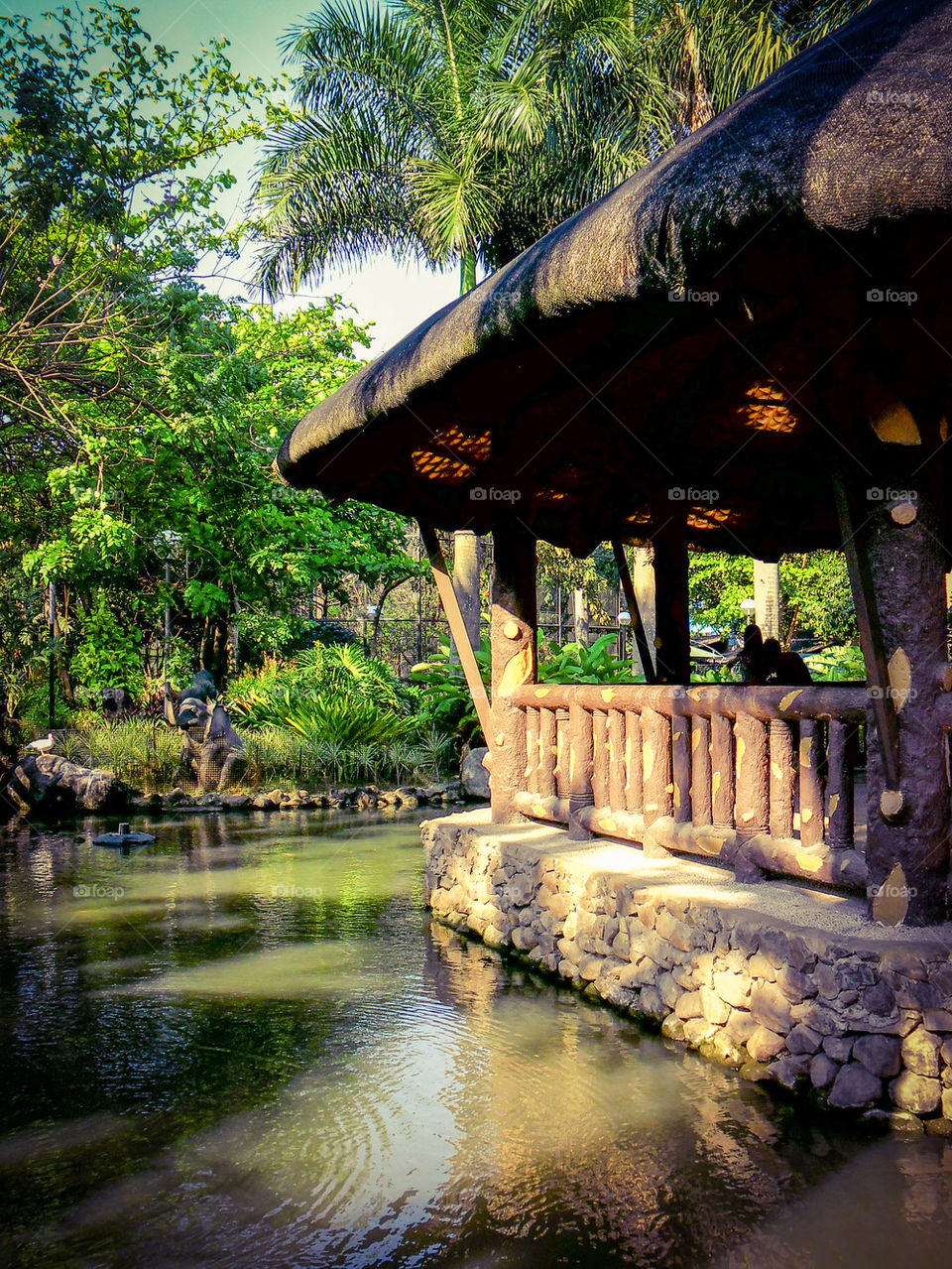 hut in rain forest park