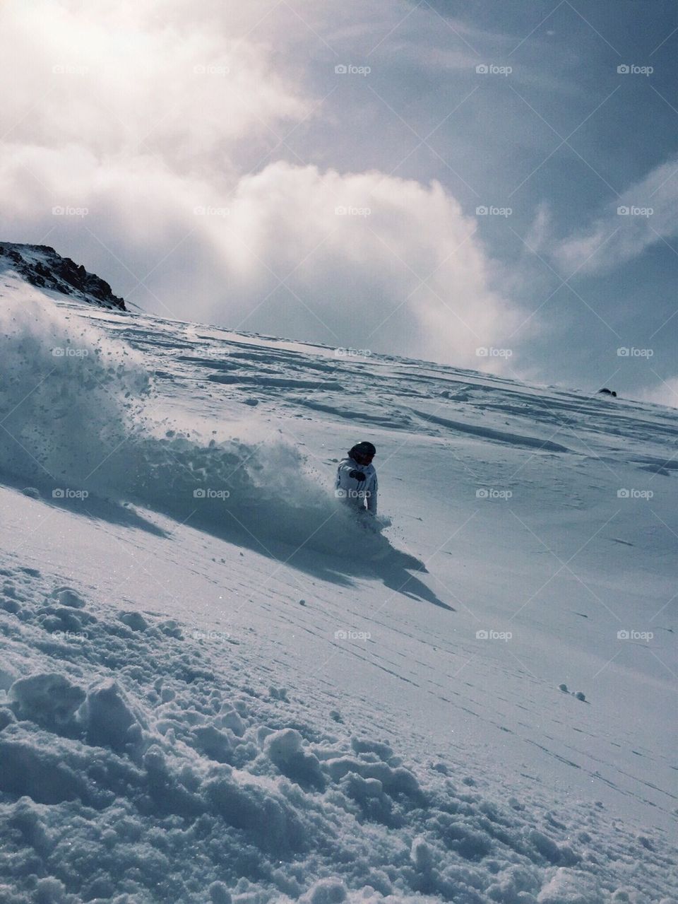 Snowboarding in Backcountry