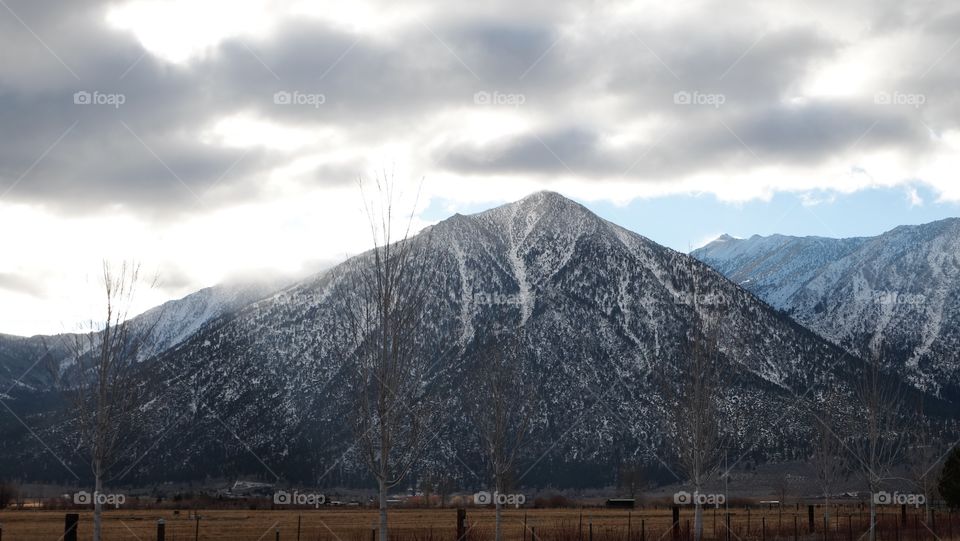 Snow sprinkled mountains. Snow sprinkled mountains in Nevada