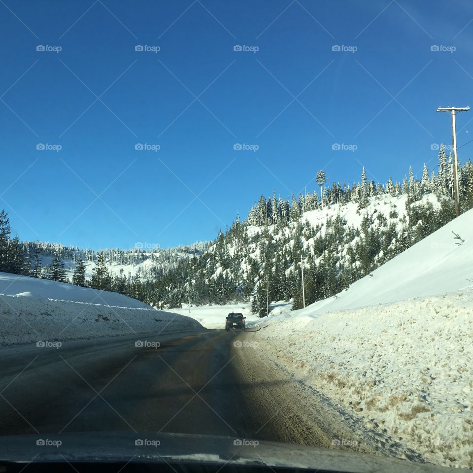 Driving on the snow