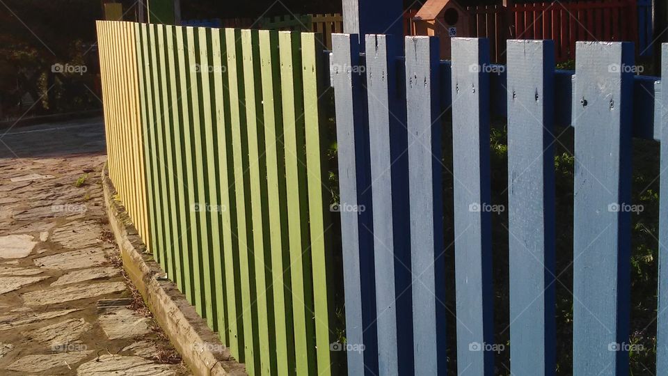 Fence, Stripe, No Person, Security, Barrier