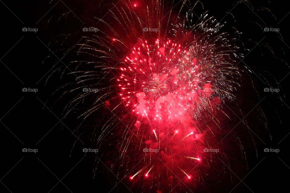 Fireworks, holiday, lights, flicker, splash, celebration, joy, sky, black sky, bright lights against the black sky, night, summer, night sky,
Bright lights of the salute against the black sky