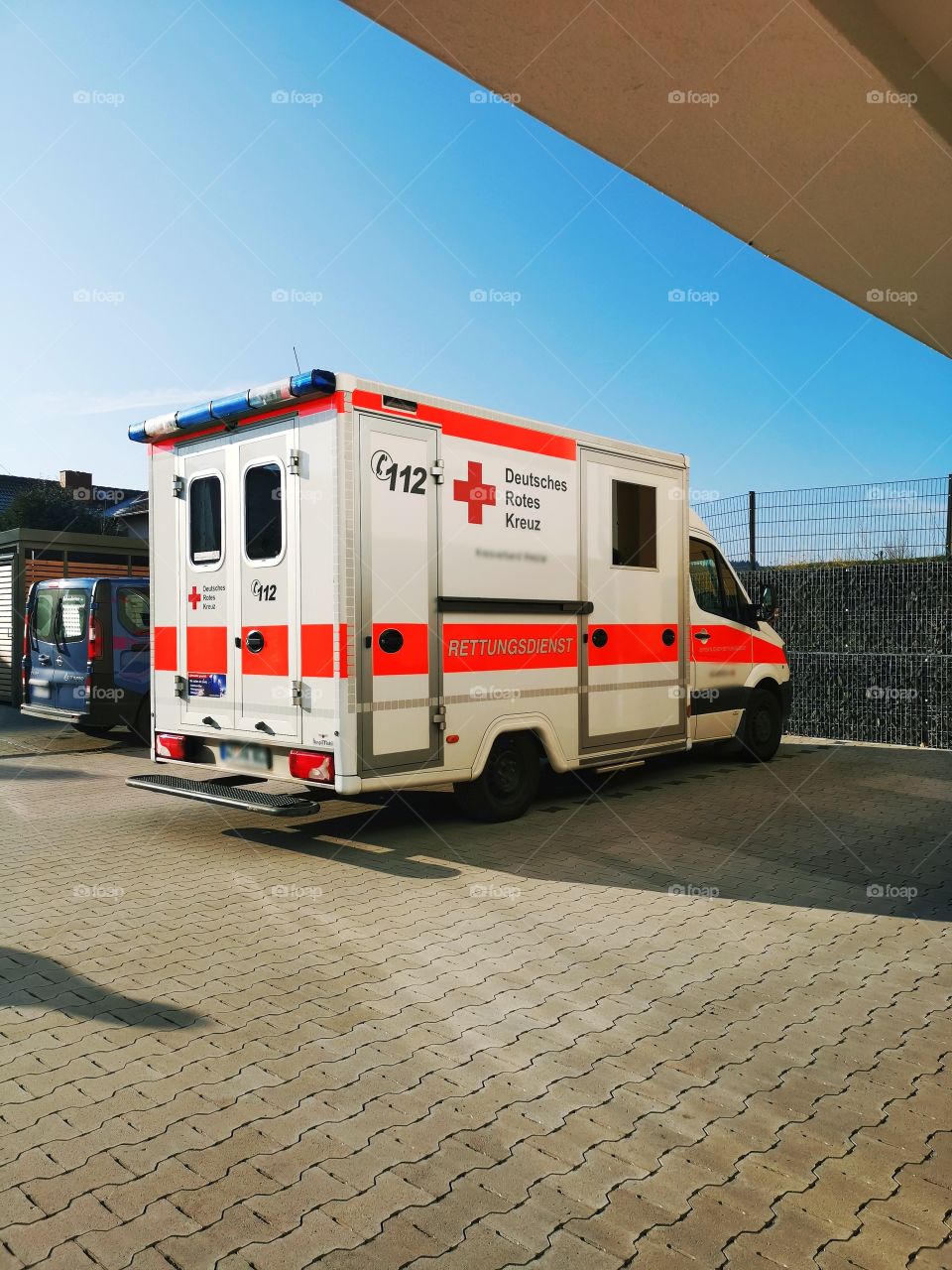 Rtw nach einem Einsatz/ Rettungskräfte