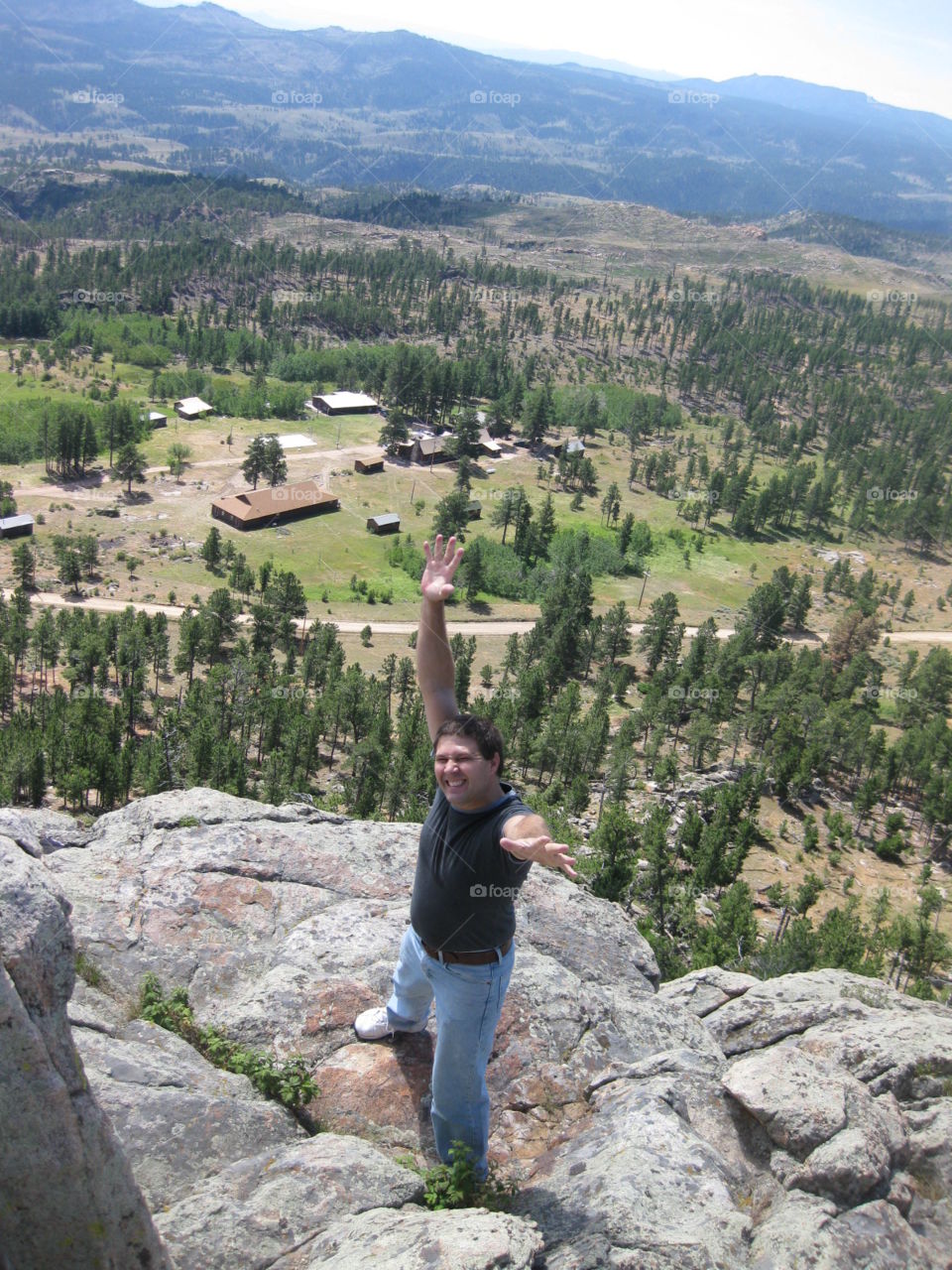 on top of the mountain