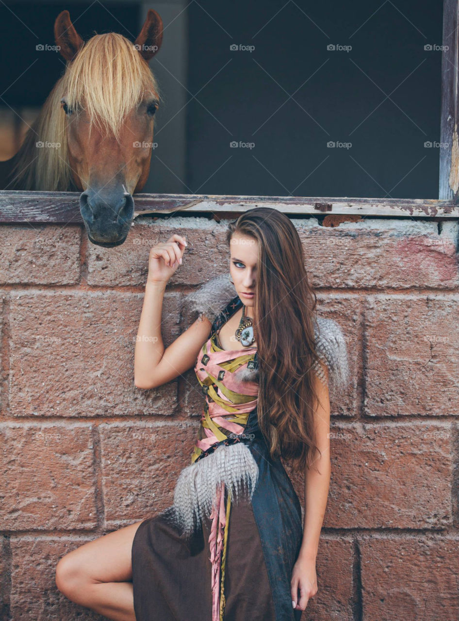 Girl and Horse
