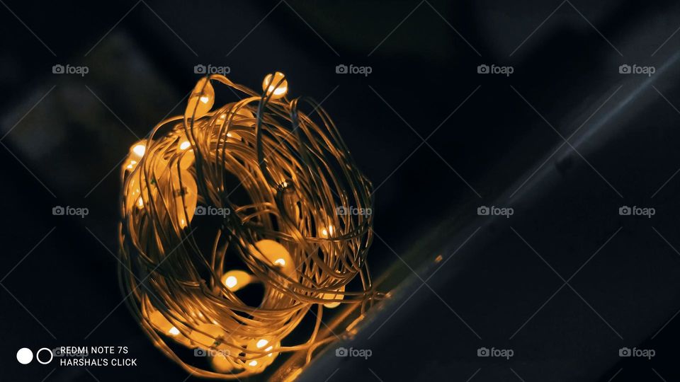 Fairy lights closeup LED lights ...