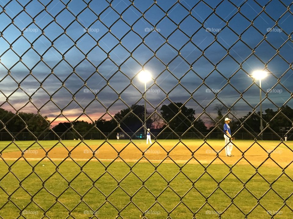 Youth baseball game in Texas.
