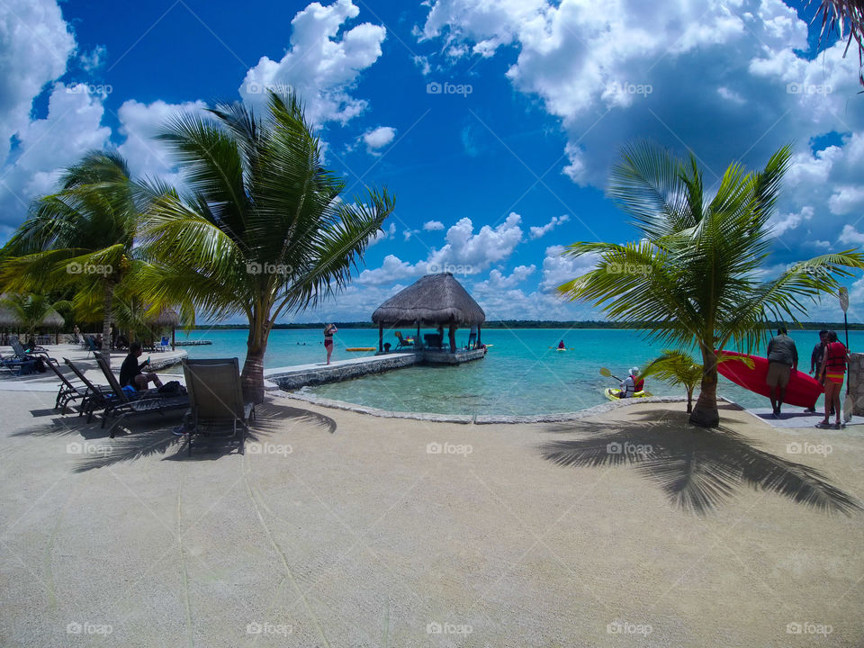 Paradise under palms and thatched roofs Bacalar Lagoon Resort Mexico